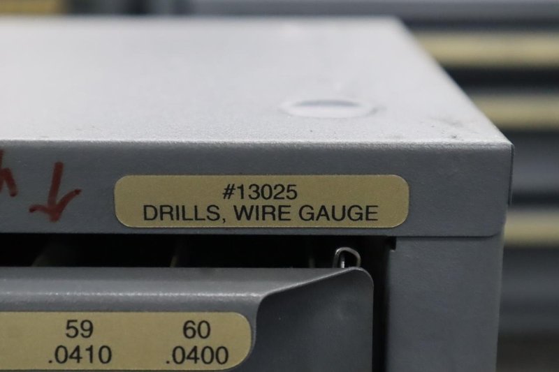Huot Drill Index, Wire Gauge Drills, 5 Drawer- Auction Item