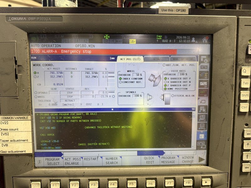 2022 Okuma GA-36FII Used CNC Cylindrical Grinder For Sale