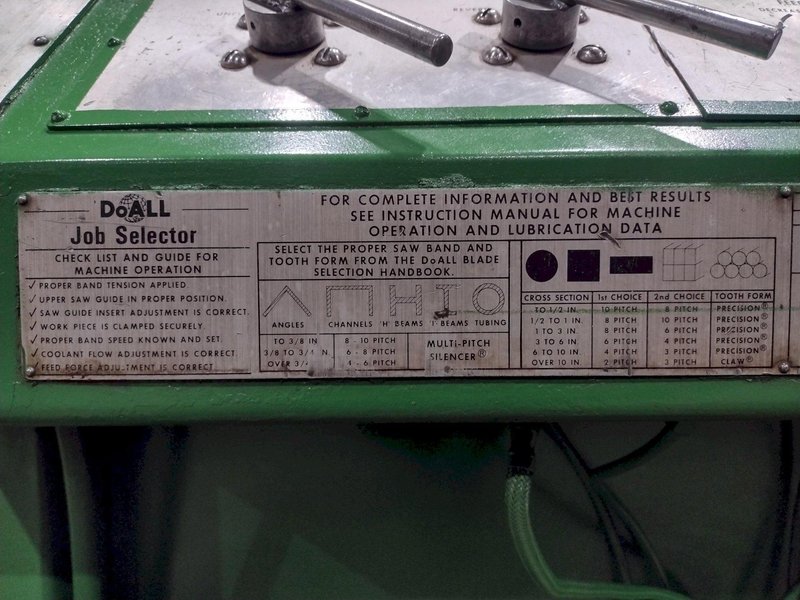 14" x 21" DOALL MODEL #TF-1421H VERTICAL TILTING BAND SAW: STOCK #21704