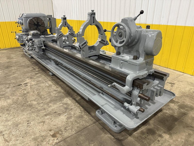 28" X 144" LODGE &amp; SHIPLEY 8-7/8" HOLLOW SPINDLE ENGINE LATHE 8-7/8" HOLE: STOCK #24032