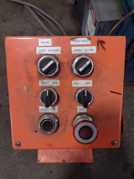 48" X 18 GA BRADBURY "BOSS-48" COIL STRAIGHTENER &amp; FYLING SHEAR STOCK #3190