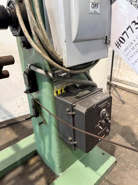 1,800 LB X 12" RAPID AIR XL-1812-M POWERED UNCOILER. STOCK # 0773625