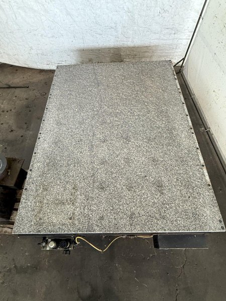 71" X 53" X 12" TRU-STONE GRANITE SURFACE TABLE W/ VIBRATION ISOLATION SYSTEM. STOCK # 0449925.