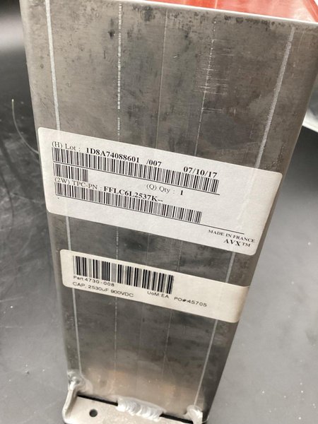 TPC FFLC6L2537K 2530uF, 1000 VDC / 300A RMS, A740886 High Power Capacitor NEW