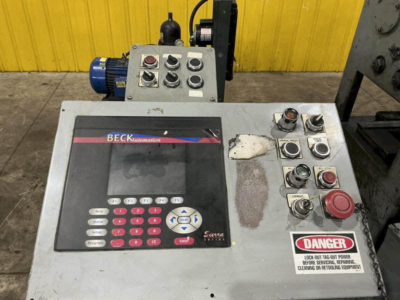 20 TON IOWA PRECISION MODEL #HP20T HYDRAULIC CUTOFF PRESS with DIE ACCELERATOR AND BECK CONTROLS: YOBRO #25049