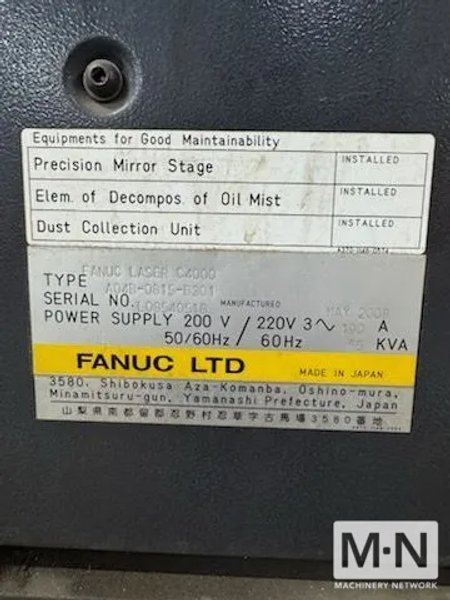4000 WATT AMADA FO-3015NT C02 LASER