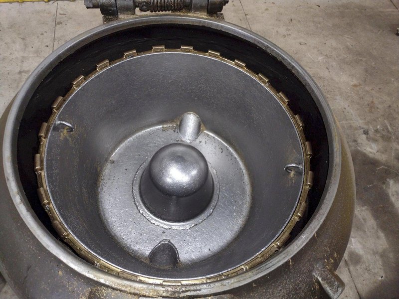 30" BARRETT MODEL #1100E MOTORIZED CHIP SPINNER / WRINGER w/ (2) CHIP PANS: STOCK #23373