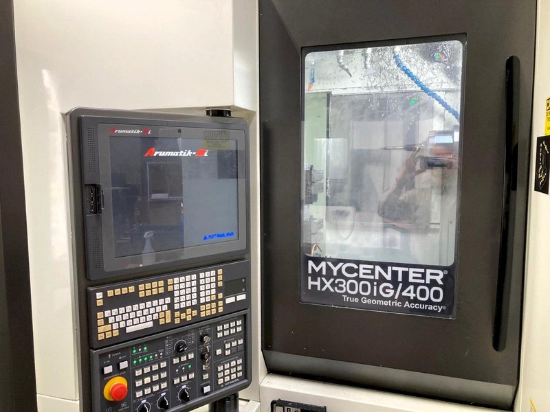 Kitamura Mycenter HX300iG/400, 2020, 8 Pallet Pool, 15k RPM, 110 ATC, Probe, Dual Chip Conveyors,