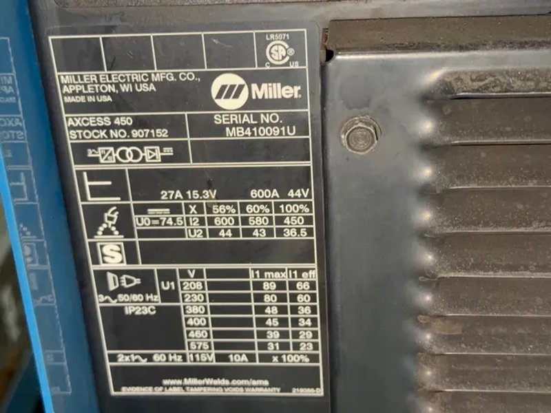Miller  450 A Welder  - Axcess 450