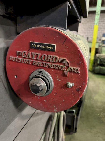 Gaylord model SATB30 30 liter cold box core machine with enclosure, set up for MeF with Gaylord central supply system model MeF-CSS, Gaylord gassing unit model MeF G75, Gaylord heat a purge and Siemens simatic t1315 plc controls