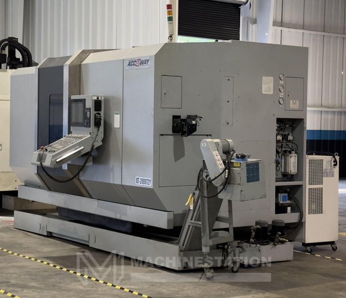 Accuway UZ-2000T2Y CNC Lathe – Y Axis Twin Spindle Twin Turret