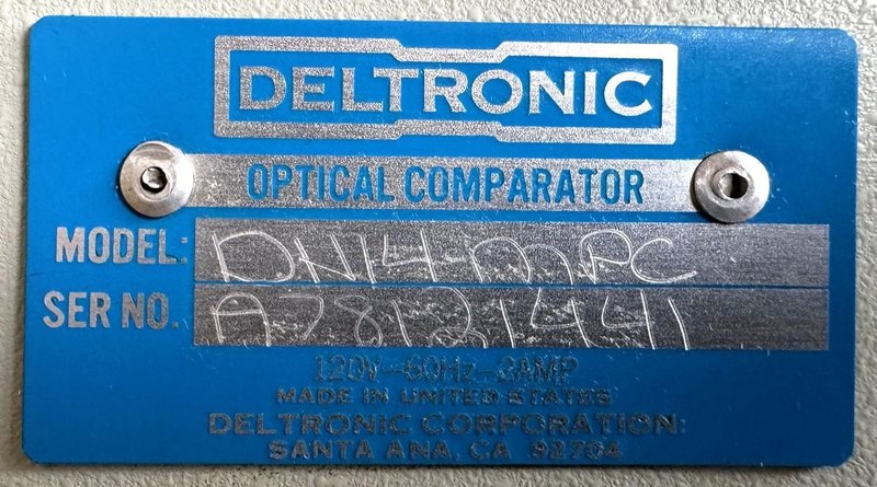 14" Deltronic Optical Comparator DH14-MPC, Surface Illumination, DRO