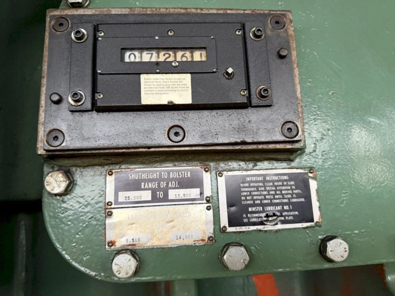 150 TON MINSTER E2-150-42-30 HEVI-STAMPER STRAIGHT SIDE PRESS: YOBRO #23911