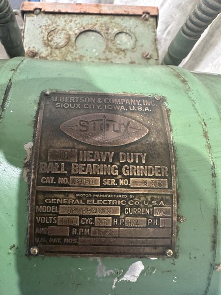 10" ALBERTSON  DOUBLE END GRINDER: STOCK #76978