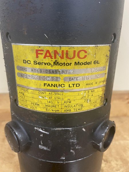 FANUC  MODEL 6L DC SERVO MOTOR: STOCK #15810