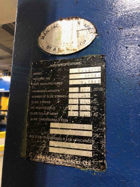 KOMATSU 330 TON STRAIGHT SIDE PRESS, STOCK# 13976J