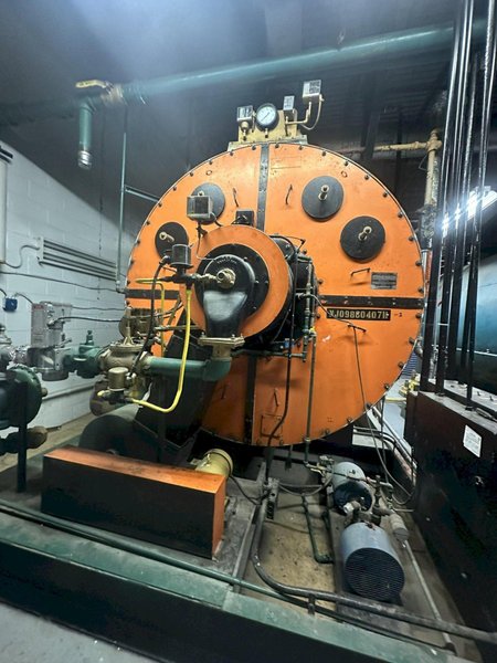 1966 Orr &amp; Sembower 350 HP 3‑pass firetube natural‑gas boiler