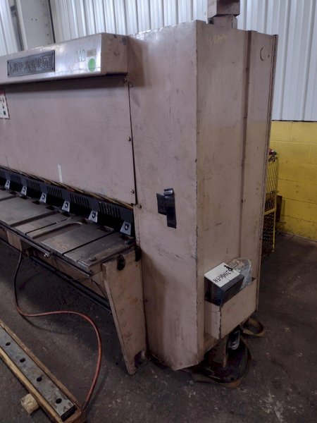 10' x 10 GAUGE CINCINNATI MODEL #1350 CNC HYDRAULIC POWER SQUARING SHEAR: STOCK 17233