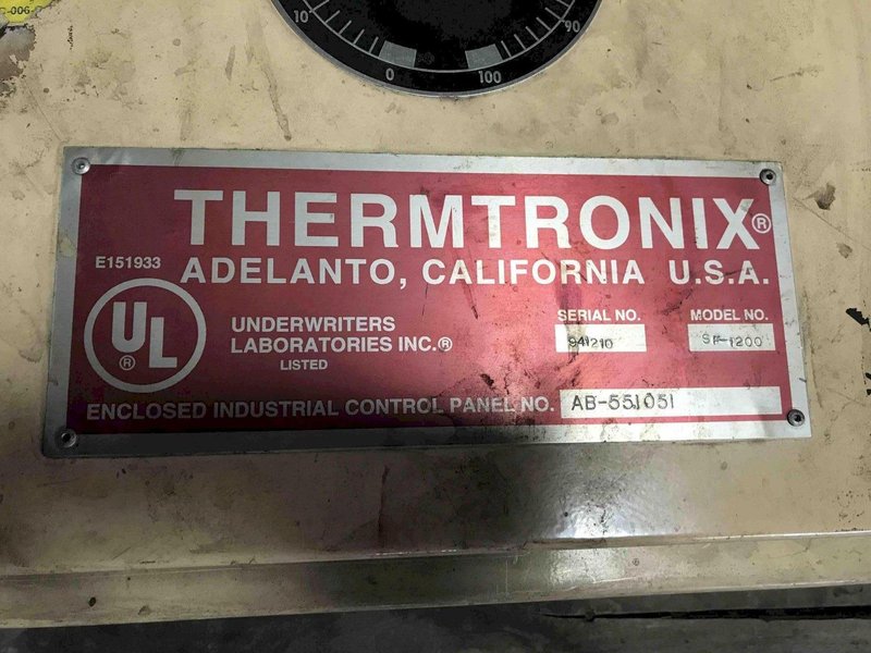 THERMTRONIX SF-1200 ELECTRIC RESISTANCE STATIONARY FURNACE S/n 941210 WITH CONTROLS