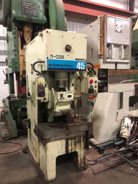 KOMATSU 45 TON SINGLE POINT GAP FRAME PRESS, STOCK# 13840J