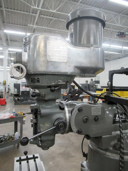 Bridgeport Series I-2HP Vertical Knee Mill, 2-Axis DRO, 9" x 48" Table, X &amp; Y-Axis Power Feeds
