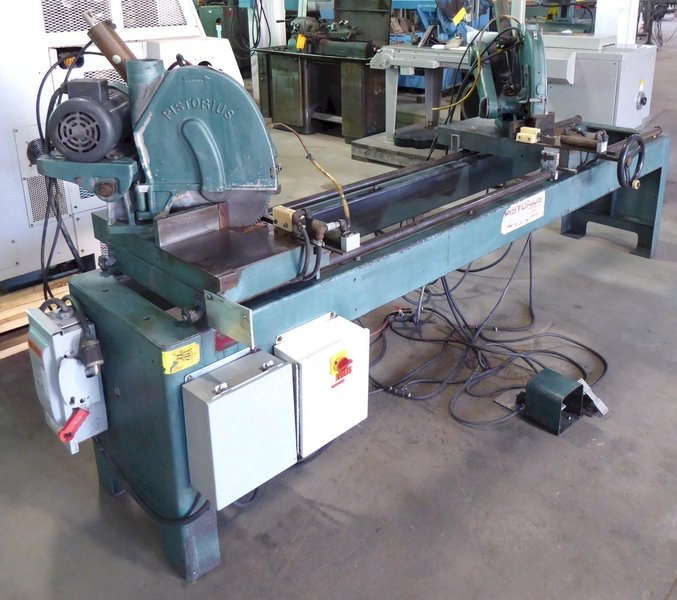 12" Pistorius Double Miter Chop Saw DC12P, Pneumatic Downfeed, 3 HP