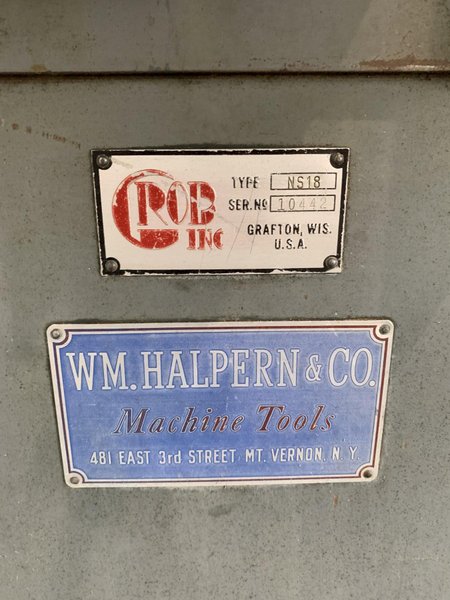 18" GROB NS18 VERTICAL BANDSAW. STOCK # 0683824.