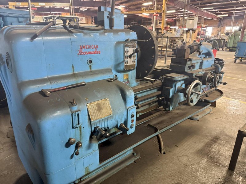 28" x 48" American Pacemaker Engine Lathe w/21" 4-Jaw and 18" 3-Jaw Chucks
