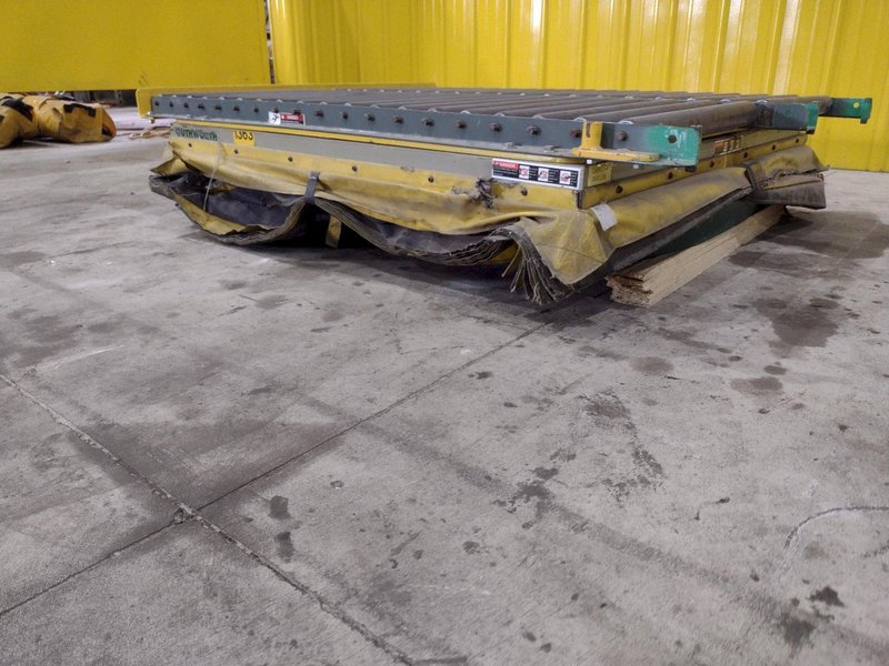 60" X 48" X 3500 LB SOUTHWORTH MODEL #LS4-36 DOUBLE ROLLER TOP LIFT TABLE, 110V SINGLE PHASE: STOCK #20926