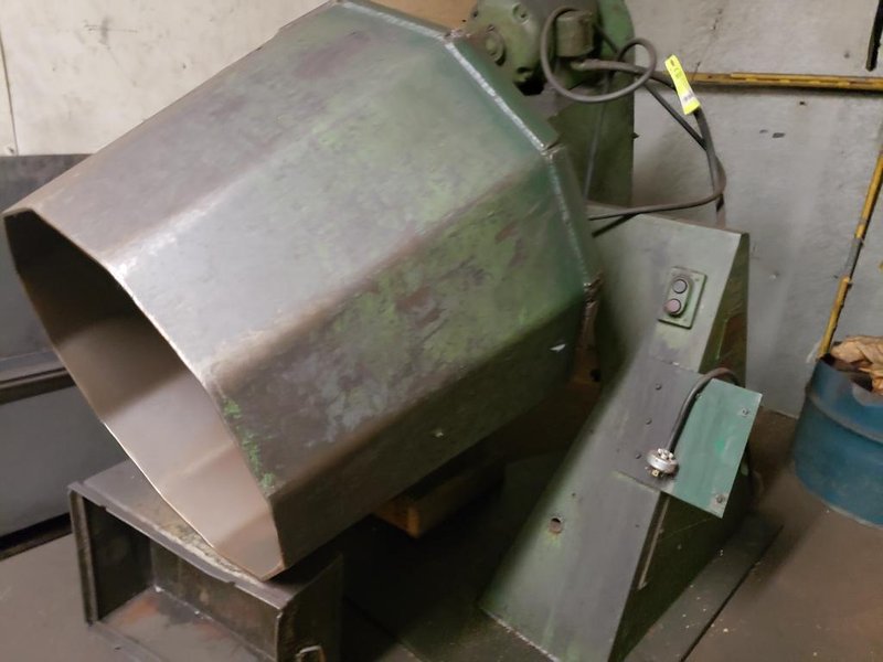 BAIRD MODEL 2-H ROTARY DRUM BARRELL TUMBLER WITH DUMP OUT TABLE: YOBRO #26386