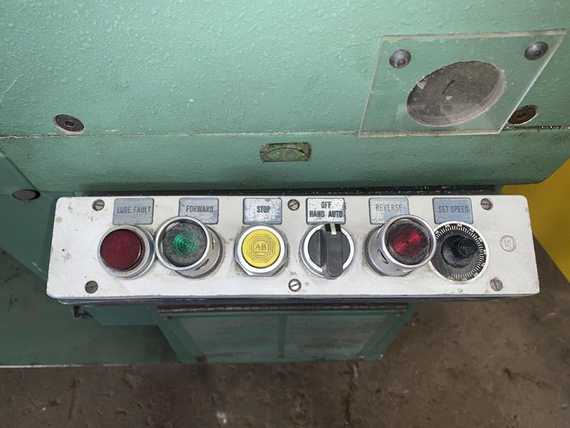 4.7" X .040" BRUDERER MODEL #12120B 19 ROLL PRECISION LEVELER &amp; DOUBLE END UNCOILER: STOCK 13024