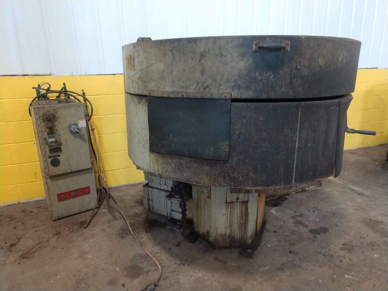 9 CU FT ALMCO MODEL OR-10VHE ROTARY VIBRATORY FINISHER