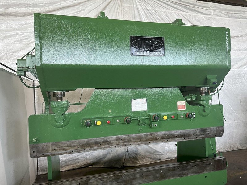 150 TON X 10' CHICAGO 810R MECHANICAL PRESS BRAKE. STOCK # 0641923