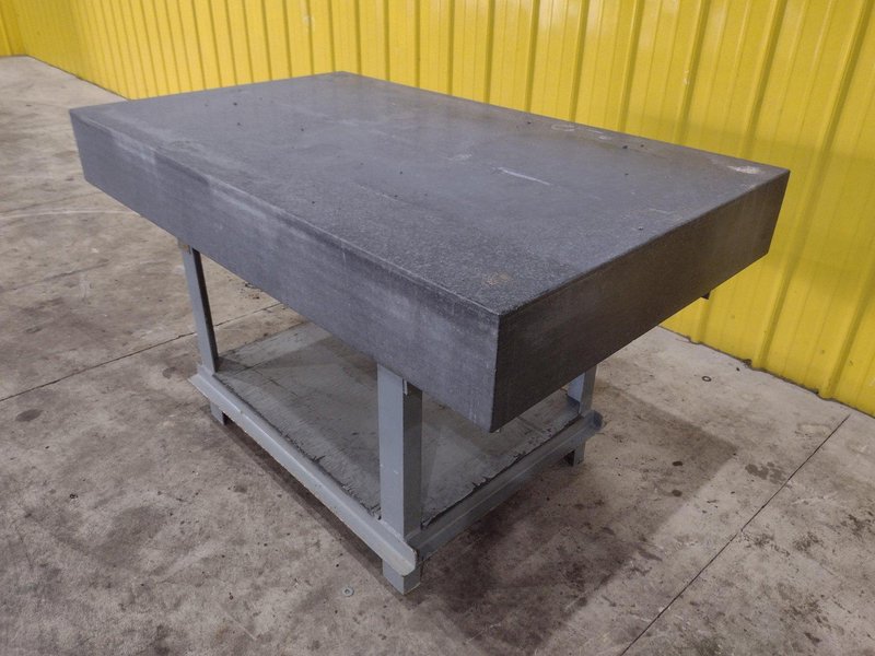 36" X 24" X 8" STARRETT BLACK PRECISION INSPECTION GRANITE SURFACE PLATE WITH STAND: STOCK 23106