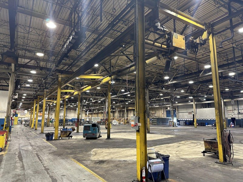 3 TON X 14' WIDE X 130' LONG MPH / BUDGIT OVERHEAD FREE STANDING CRANE SYSTEM: STOCK #20675