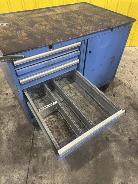 48" X 29" X 36" LISTA JOB BOX CABINET &amp; DRAWERS TOOLBOX ON CASTERS: YOBRO #24488