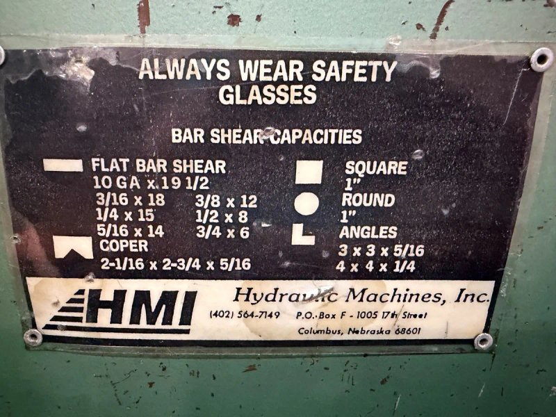USED HMI 58 TON DUAL OPERATOR HYDRAULIC IRONWORKER MODEL 58-20