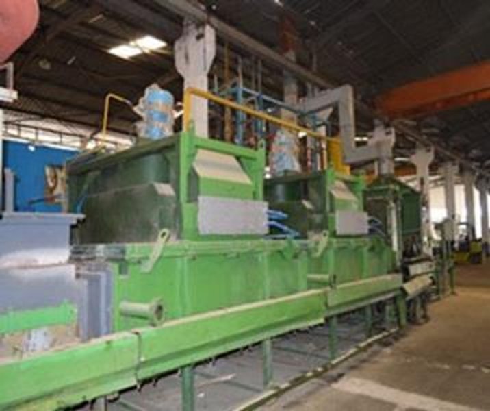 57"W., 16"H., 57"L., RIPOCHE, ROLLER HEARTH ANNEALING FURNACE, 3 ZONE