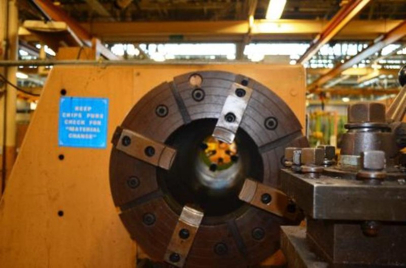 32.5" X 22'/10' LODGE &amp; SHIPLEY HOLLOW SPINDLE DUAL BED LATHE: STOCK #61320