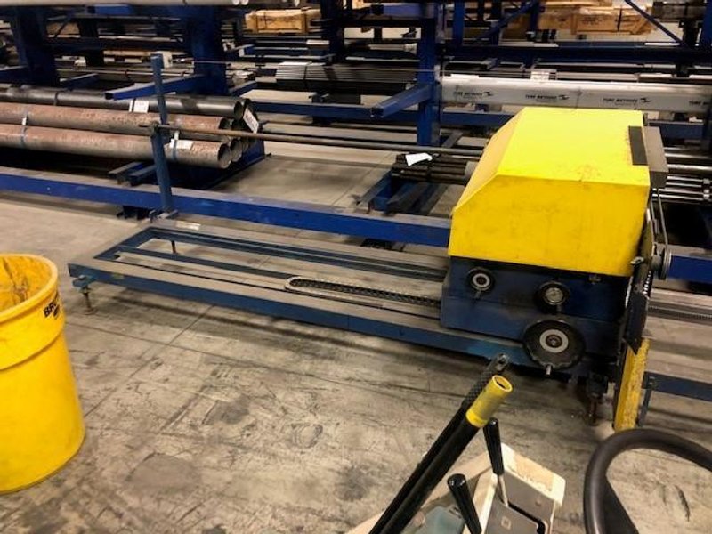 4" X 10' BURRMASTER DOUBLE END TUBE DEBURRING MACHINE STOCK# 2483