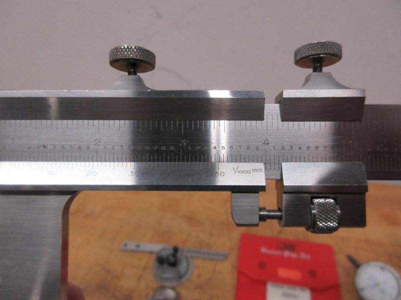 Etalon 14" Vernier Caliper, (2) Mitutoyo Protractors, Fowler 1" Travel Indicator, Mag Base Indicator Holder, SPI Radius and Surface Finish Gages- Auction Item