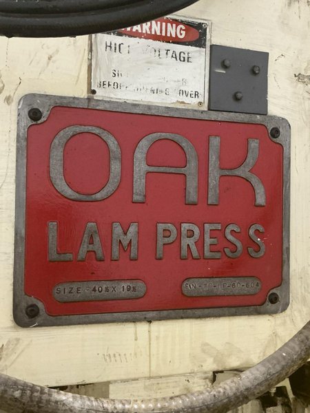 60 TON OAK MODEL #30-LP-60-604 STRAIGHT SIDE PRESS, STROKE 2", 80-240 SPM: YOBRO #26050