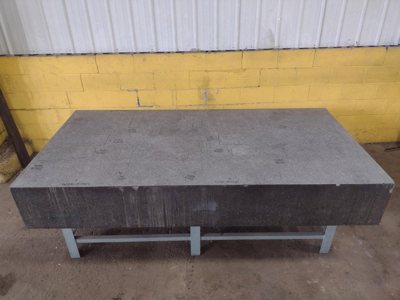 8' X 4' X 14" CHALLENGE PRECISION LAYOUT INSPECTION GRANITE TABLE: STOCK #23804