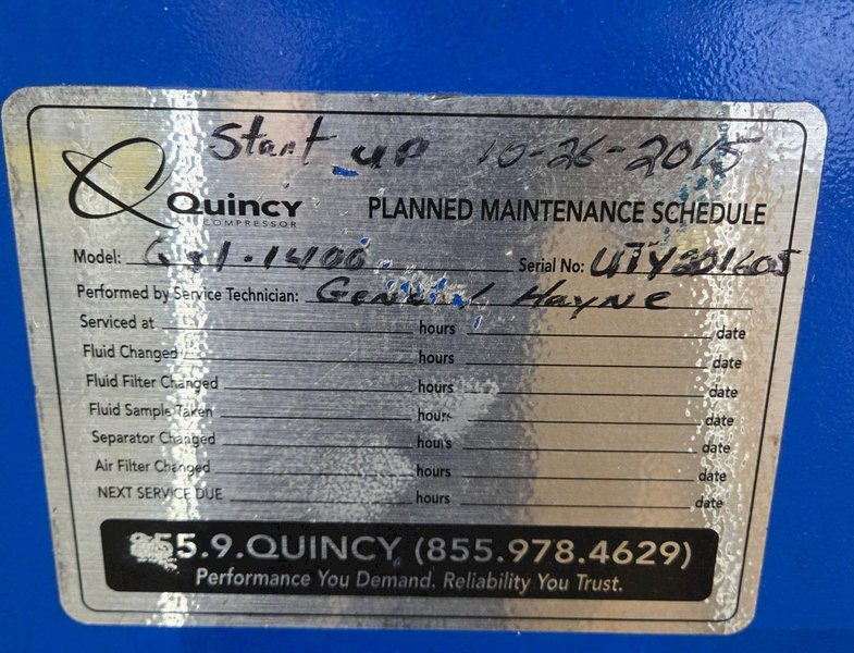 Quincy Air Compressor QCI-1400 USED