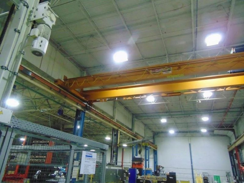 15 TON x 40' ABELL HOWE OVERHEAD BRIDGE CRANE, WITH 15 TON KONE CRANE HOIST: YOBRO #26374