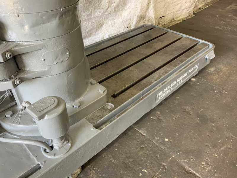 4' X 15" CARLTON RADIAL ARM DRILL. STOCK #0989825
