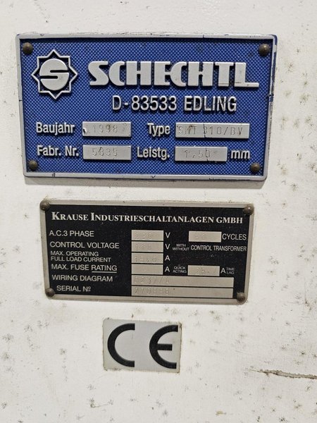 10' X 16 GA SCHECHTL MODEL #SMT310/BV ELECTRO MECHANICAL POWER SHEAR 1998 : YOBRO #26403