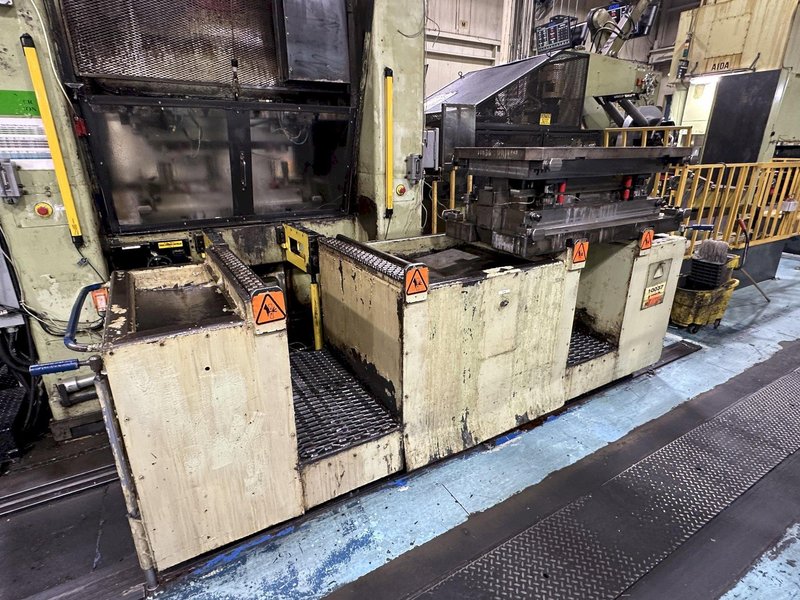 220 TON AIDA #PMX-L2-200H SSDC PRESS LINE, COMPLETE WITH CWP SPACE SAVER COIL FEED LINE: STOCK #22213
