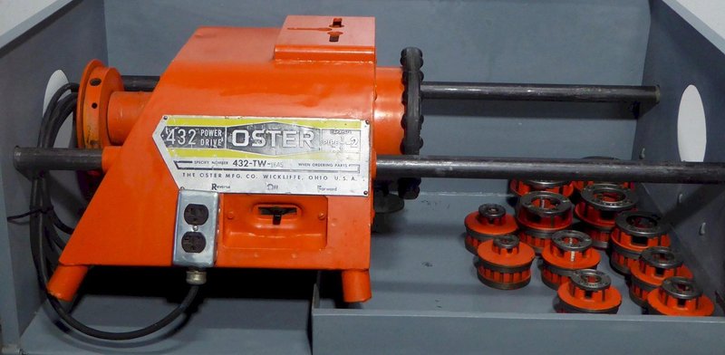Oster Model 432 Power Drive &amp; Miscellaneous Ridgid Dies &amp; Accessories