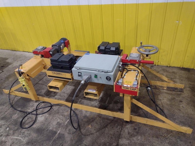 4,000 LBS X 16"-60" X 120" CALDWELL MODEL #60BMS-2-60 BATTERY POWERED REMOTE CONTROL SHEET LIFTER: YOBRO #24914